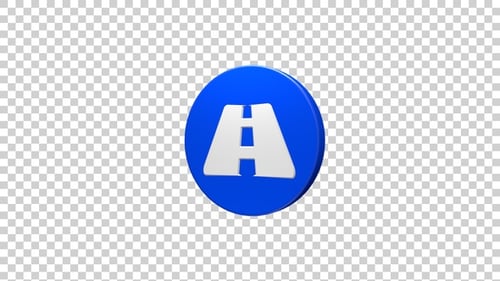 Road Perspective Icon Rotating