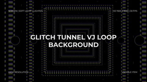 Glitch Tunnel VJ Loop Background