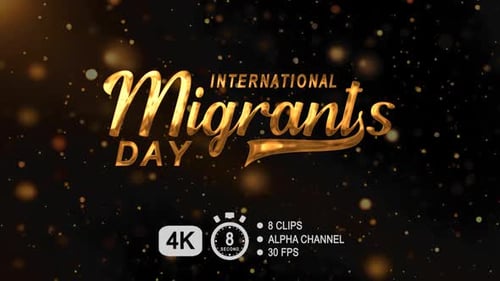 International Migrants Day Text Animation