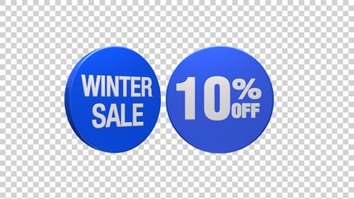 Rotating 10 Percent Off Winter Sale Badge