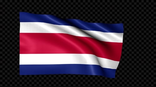 Ondeando la bandera de Costa Rica