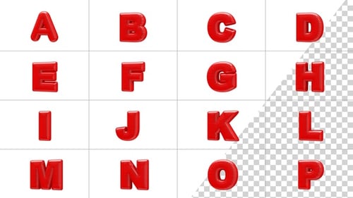 Glossy Red Balloon 3D Alphabet Letter Inflation