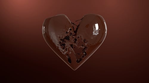 Filling Heart With Chocolate