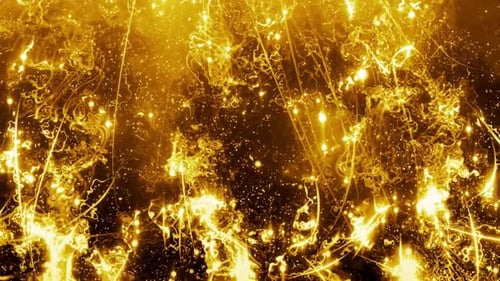 Gold Worship Particles Background