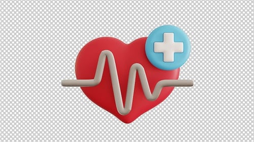 3D Medical Heart Icons Pack for Healthcare Presentations