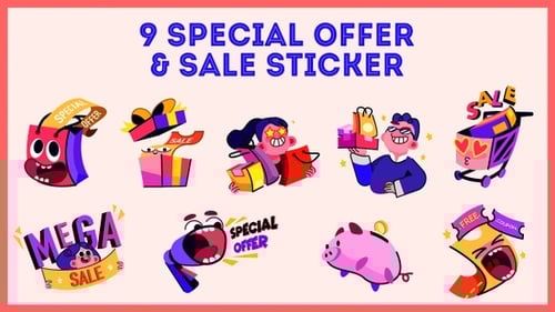 Animated Sales and Offer Stickers Collection
