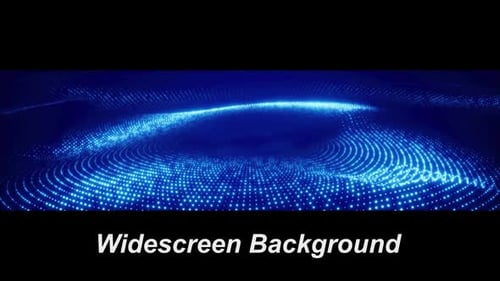 Futuristic Blue Digital Particle Wave Background