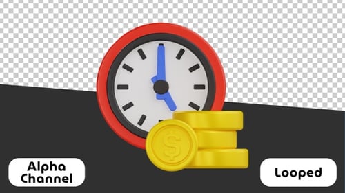 Time is Money 3D Animated Icon