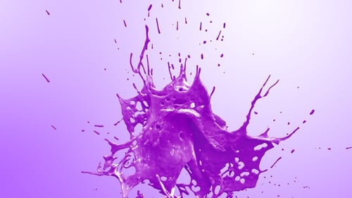 Drops Of Purple Paint Colliding Splash V3