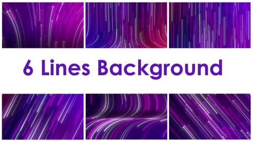 Animated Neon Glowing Lines Technology Backgrounds Pack