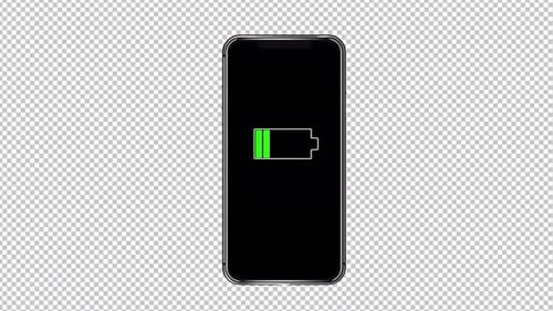 Smartphone Battery Charging Animation in Flat Design