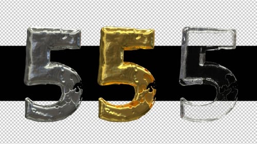 Formation Of A Number With Liquid