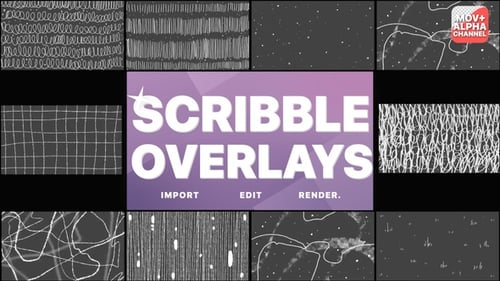 Hand Drawn Sketch Scribble Animation Overlays