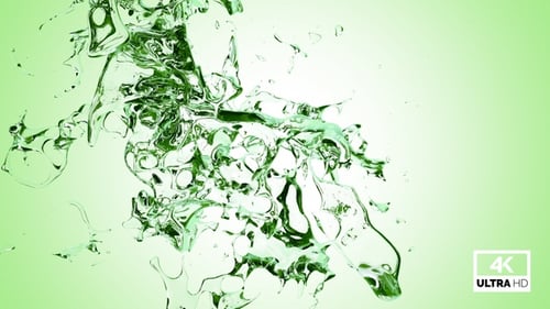 Abstract Green Water Splash V2
