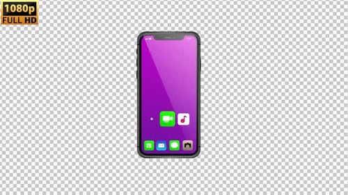 Mobile Phone Animated 2D | Alpha Channel