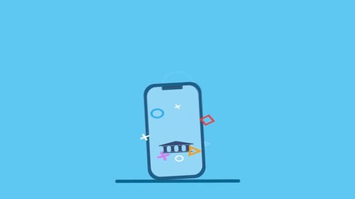 Digital Banking and Finance Icons Animation