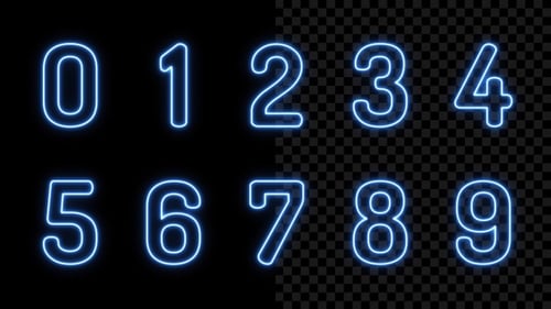 Neon Number Reveal Pack