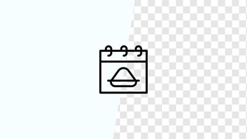 Line Art Calendar Reveals Spinning UFO Icon