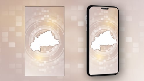 Digital Map Reveal on Modern Technology Background