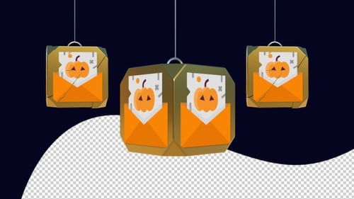 Animated Halloween Pumpkin Lantern Reveal Opener