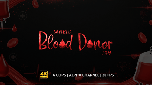 World Blood Donor Teks Animation