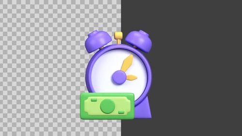3D Animated Financial Time Icon