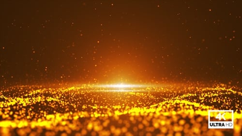 Golden Particles Wave Flow Looped