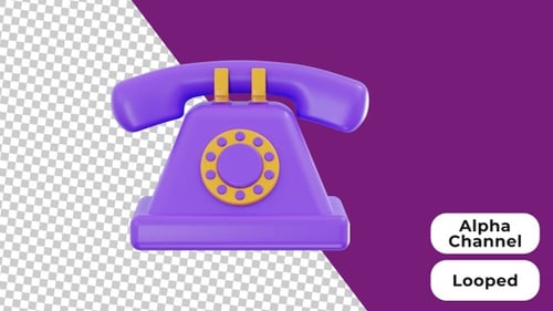 Animiertes 3D-Telefon | Alpha Channel