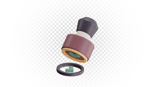 Animated 3D Stamp with Checkmark Approval Icon