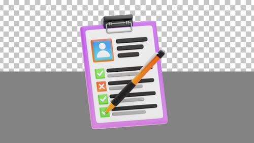 3D Testimonial Form | Alpha Channel