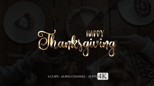 Happy Thanksgiving Animation Text