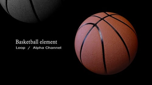Realistic Rotating Basketball Animation Loop