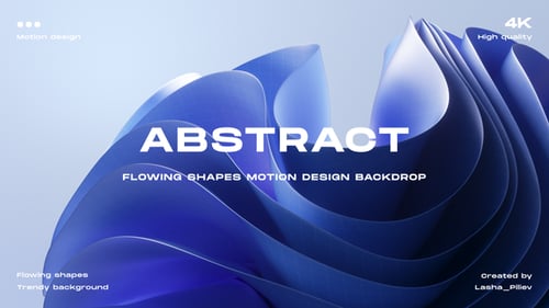 Floating Abstract Cloth Shapes Motion Design Background
