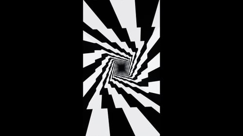 Vertical video rotating square hypnotic optical illusion tunnel loop animation