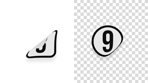 Square and Circle Number Stickers