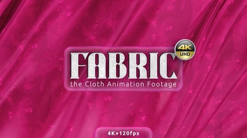 Waving Magenta Fabric with Textured Surface Animation