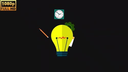 Creative Idea animated 2D | Alpha channel