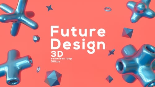 Modern 3D Abstract Geometric Shapes Animation