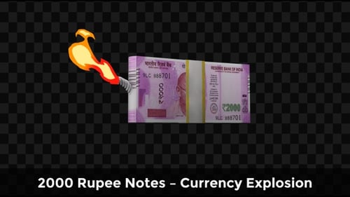 2000 Rupee Notes Animation – Currency Explosion