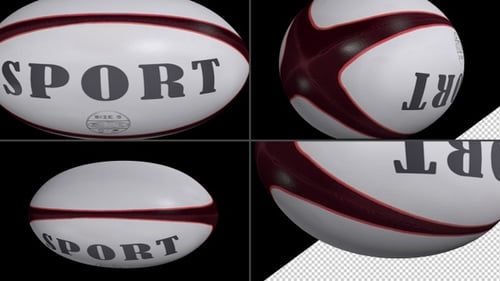 Animated Rugby Ball Sports Transition