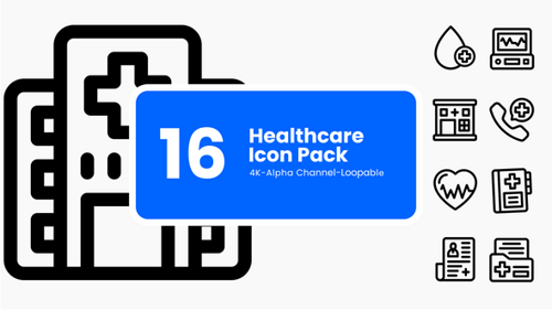 Animated Flat Design Medical Healthcare Icon Pack