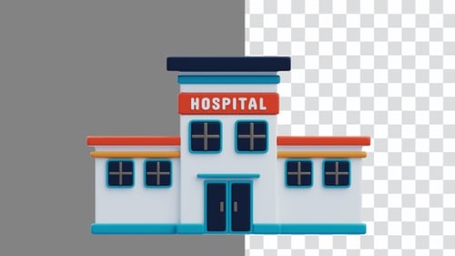 3D Animation of Hospital Building Providing Healing Spaces for Communities | Alpha Channel