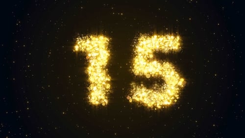 Golden Sparkle Countdown 4k