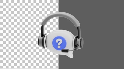 3D Virtual Assistant Customer Service | Alpha Channel