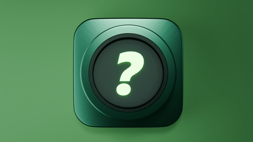 Animiertes Logo mit Fragezeichen