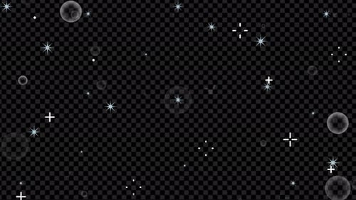 Animated Bubbles Stars and Plus Signs Overlay
