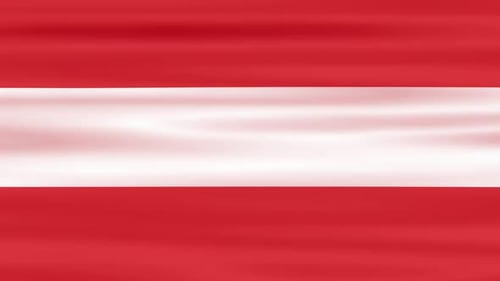 Realistic Seamless Loop of Waving Austrian Flag