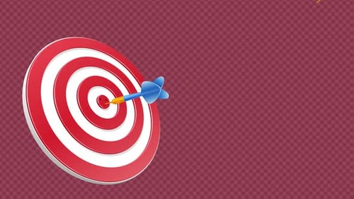 Dartboard With Darts Sports Game Animation
