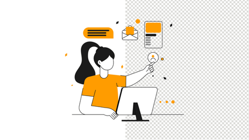 Kundendienst-Illustrationsanimation