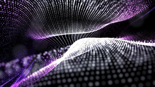 Particle Wave Flow Background Multicolor Loop V11